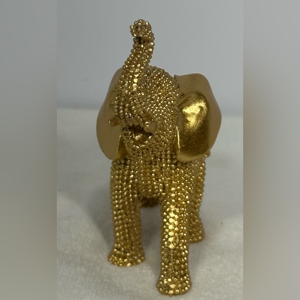 Golden Trunk Up Elephant